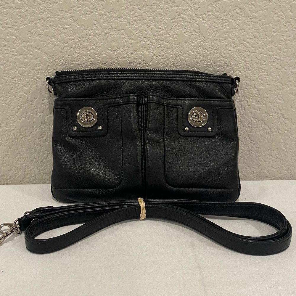 Pella Studios Black Leather Crossbody - NWOT